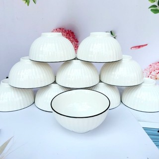 Combo bộ 10 chén ăn cơm Hoa - Chén sứ- bát ăn cơm