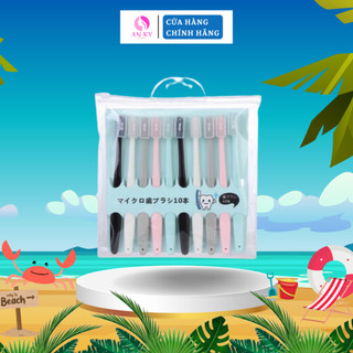 Set 10 bàn chải xuất nhập có túi zip đựng siêu hot