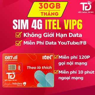 Sim 4G Giá Rẻ iTel VIP6/VIP12/I360 Không Giới Hạn Data + Free Gọi - Sim KID Free 6 Tháng Phù Hợp Cho Trẻ Em - Gia Hạn Rẻ