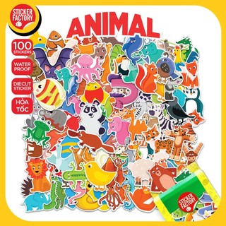 Animals muôn thú - Set 100 sticker decal hình dán dễ thương - STICKER FACTORY