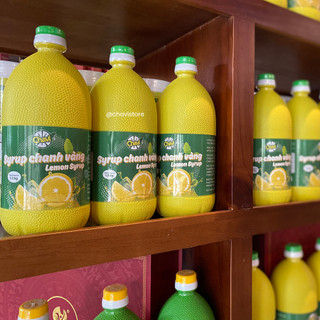 Syrup chanh vàng Chavi chai 1 lit (Khối Lượng 1.3kg)