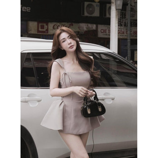 Áo đai vai buộc thân xòe tkcc ashyley