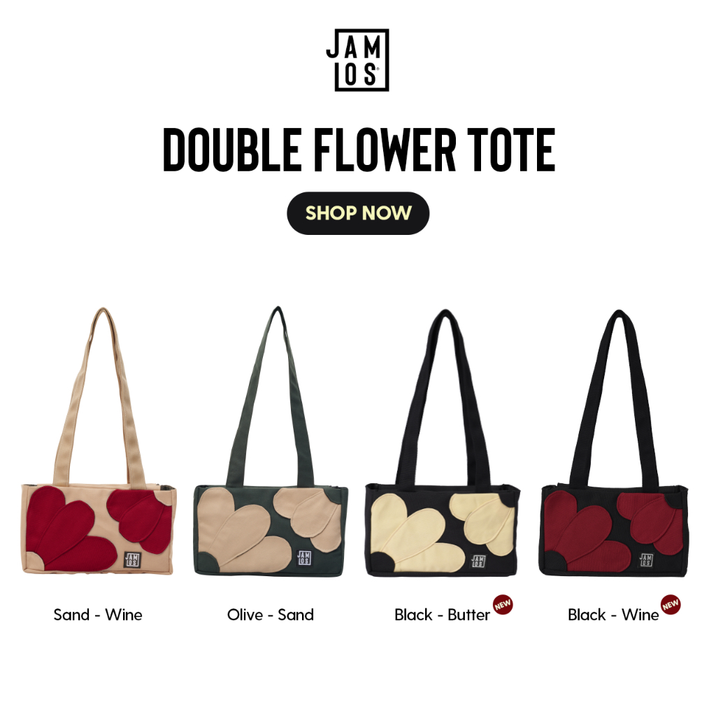 Double Flower Totebag - Túi tote vải canvas hoạ tiết bông hoa Tết Jamlos