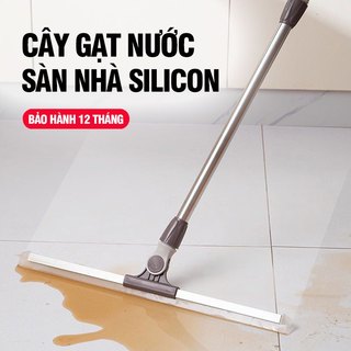 Cây gạt nước sàn nhà Kitimop-G35 chổi silicon quét nước nhà tắm, cây cào đẩy nước thông minh cán dài