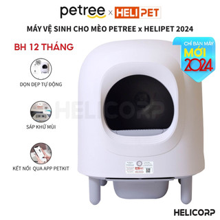 Nhà vệ sinh cho mèo tự động petree x helipet bản quốc tế kết nối wifi - helicorp