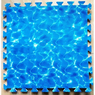 Sét 10 tấm thảm Xốp 3D sóng biển 1mx1m, miếng xốp lót sàn đại dương cho khu vui chơi, trường mầm non, giá sỉ