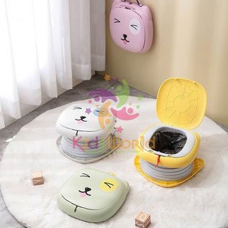 Bô Vệ Sinh Cho Bé Mingo Hình Mèo Bô Cho Bé Đi Vệ Sinh Gấp Gọn Du Lịch Có Túi Đựng Tải Trọng 50KG Cho Trẻ 1-5 Tuổi