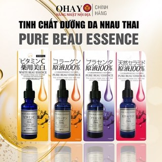 <CHÍNH HÃNG>Tinh chất serum nh.au th.ai c.ừu Pure Beau Essence dưỡng da dung tích 25ml/30ml - Ohayo Hàng Nhật Nội Địa