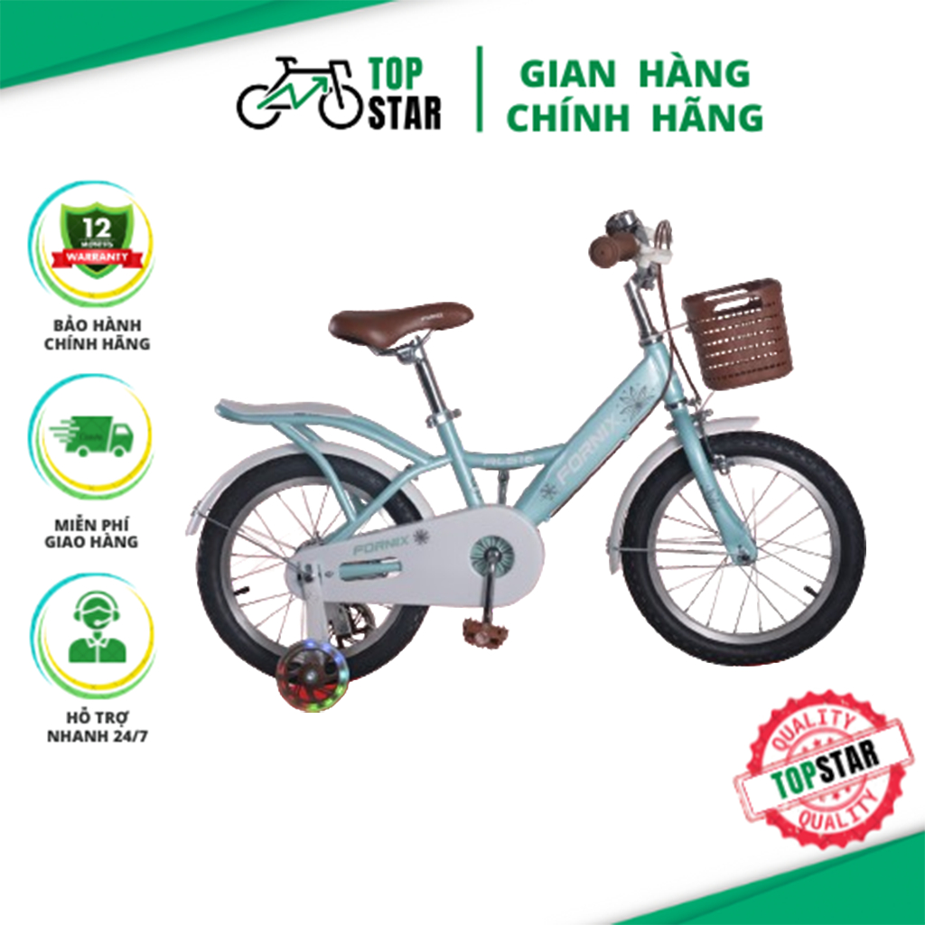 Xe Đạp Trẻ Em, Xe Cho Bé Gái 4 - 6 Tuổi Fornix ALS16 Bảo Hành 12 Tháng