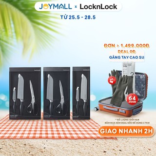 Bộ dao kéo nhà bếp LocknLock thép không gỉ CKK303 CKK304 CKK305 - Hàng chính hãng chuẩn Santoku, chống ăn mòn - JoyMall