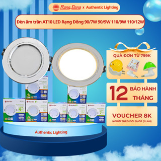  Đèn âm trần AT10 LED Rạng Đông 90 7W 90 9W 110 9W 110 12W  1 màu   đổi màu   viền vàng bạc  - Bền bỉ 