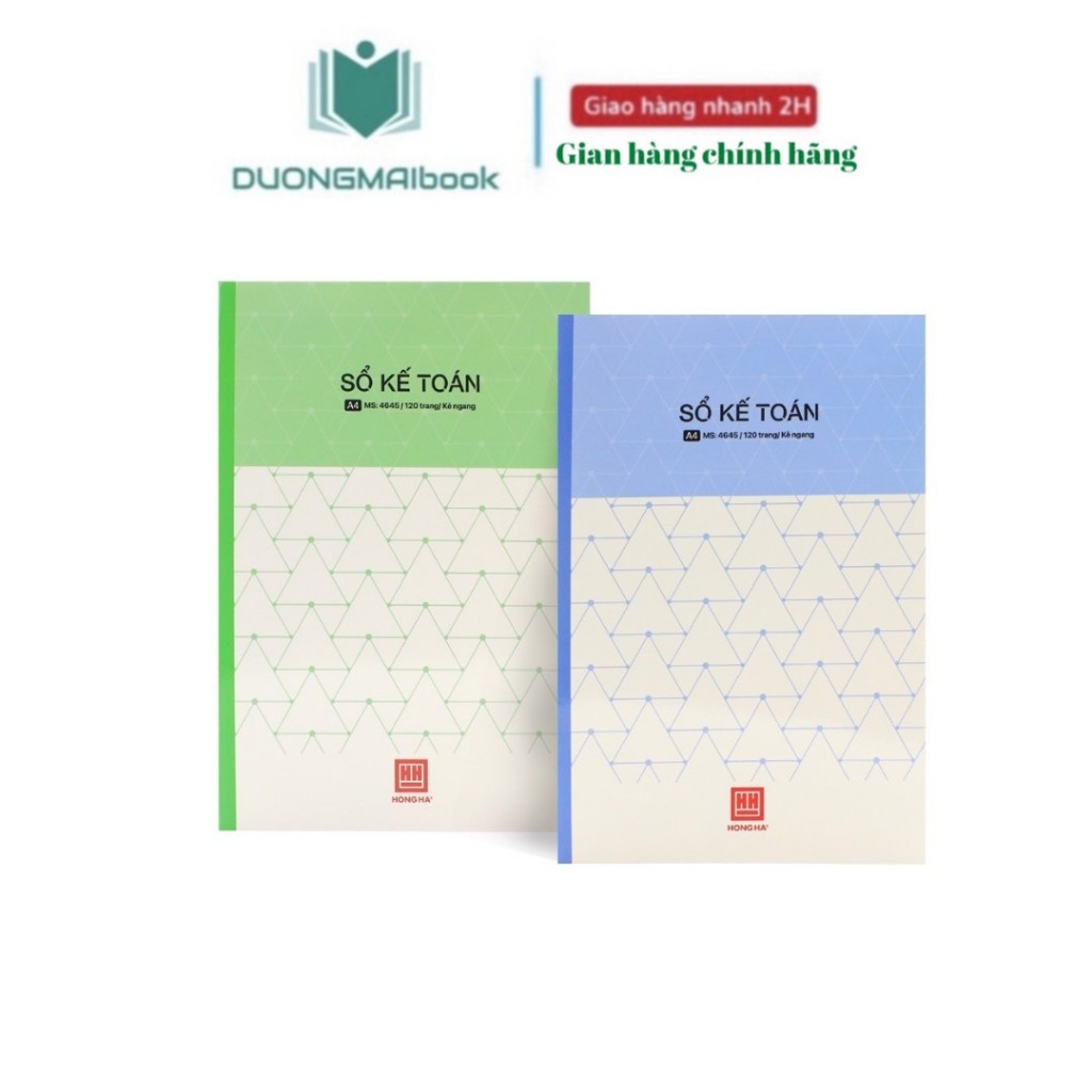 Sổ kế toán kẻ ngang A4 - 120 trang Hồng Hà - Mã 4645 (Shop giao bìa ngẫu nhiên)