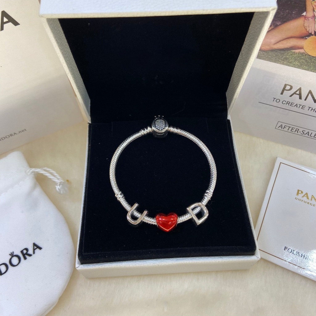 Vòng tay nữ bạc S925 mix -Vòng tay charm chữ dành tặng người thân bạn bè PAN5010 - 1357&