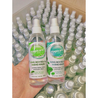  🍃🍃 XỊT KHUẨN RỬA TAY KHÔ HAPICARE 100ML LÀM SẠCH TAY DIỆT KHUẨN VÀ KHỬ MÙI HÔI CHỈ TRONG VÀI GIÂY 