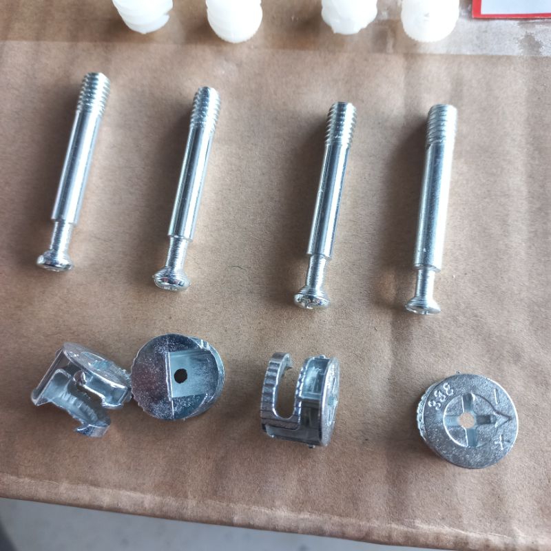 Ốc cam liên kết 3 chi tiết trắng (50 bộ)