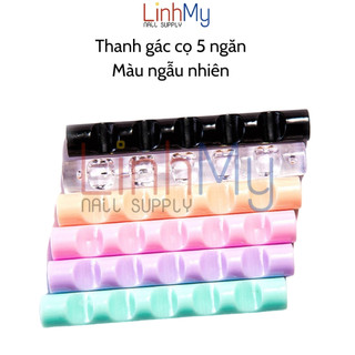 Đồ gác cọ nail , thanh gác cọ vẽ nail gía đỡ cọ nail trang trí móng dạng thanh 5 ngăn nhiều màu