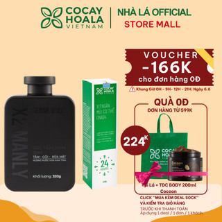 Combo Sữa tắm - gội - rửa mặt 3 in 1 nước hoa nam tính Cỏ Cây Hoa Lá 320g + Xịt thơm cơ thể Cỏ Cây Hoa Lá 30g
