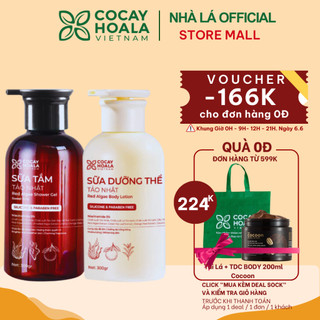 Combo Sữa Tắm, Sữa Dưỡng Thể Tảo Nhật Cỏ Cây Hoa Lá Hương Nước Hoa - Dưỡng Trắng Da - 300gr/chai