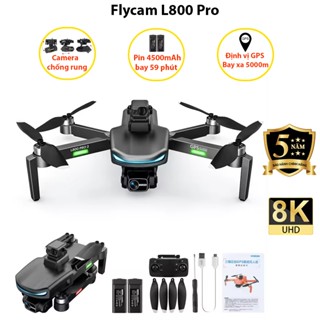 Plycam camera 8k L800 Pro 2, Play cam bản nâng cấp flycam l600 pro max, Định vị GPS, Pin 3000mA