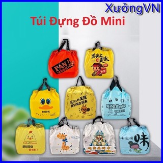 Túi xách nilon nhiều dung tích có tay rút có thể tái sử dụng