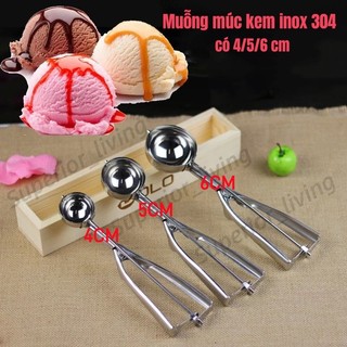   Hàng có sẵn  1 Muỗng Múc Kem Dụng cụ múc kem bằng thép không gỉ trái cây bằng inox tiện dụng.-4 5 6CM tùy chọn. 