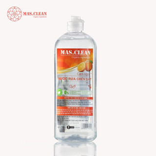 Nước Rửa Chén Bát Hữu Cơ Mas.Clean Gốc Thực Vật An Toàn Cho Da, Dầu Rửa Chén Bát Chai 720ml