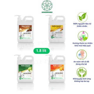 Nước Rửa Chén Bát Hữu Cơ MasClean  An Toàn Cho Da, Dầu Rửa Chén Bát Có Vòi Tiện Lợi - Can 1,8 lít