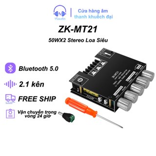 【Hồ Chí Minh ZK-MT21 mạch khuếch đại âm thanh bluetooth TPA3116 2.1 Kênh Bluetooth 5.0 50WX2 Công suất 100W Âm than
