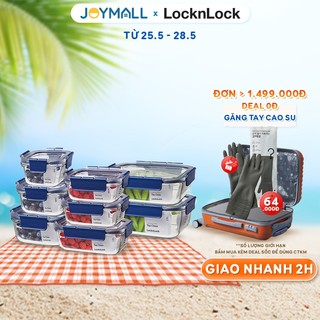 Hộp thuỷ tinh LocknLock đựng thực phẩm nhiều dung tích - Hàng chính hãng, chịu nhiệt cao dùng được lò vi sóng - JoyMall