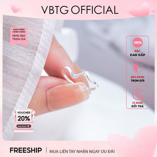 Nhẫn bạc nữ vbtg nhẫn hình tia chớp - nhẫn bạc ta cao cấp vbtg8329