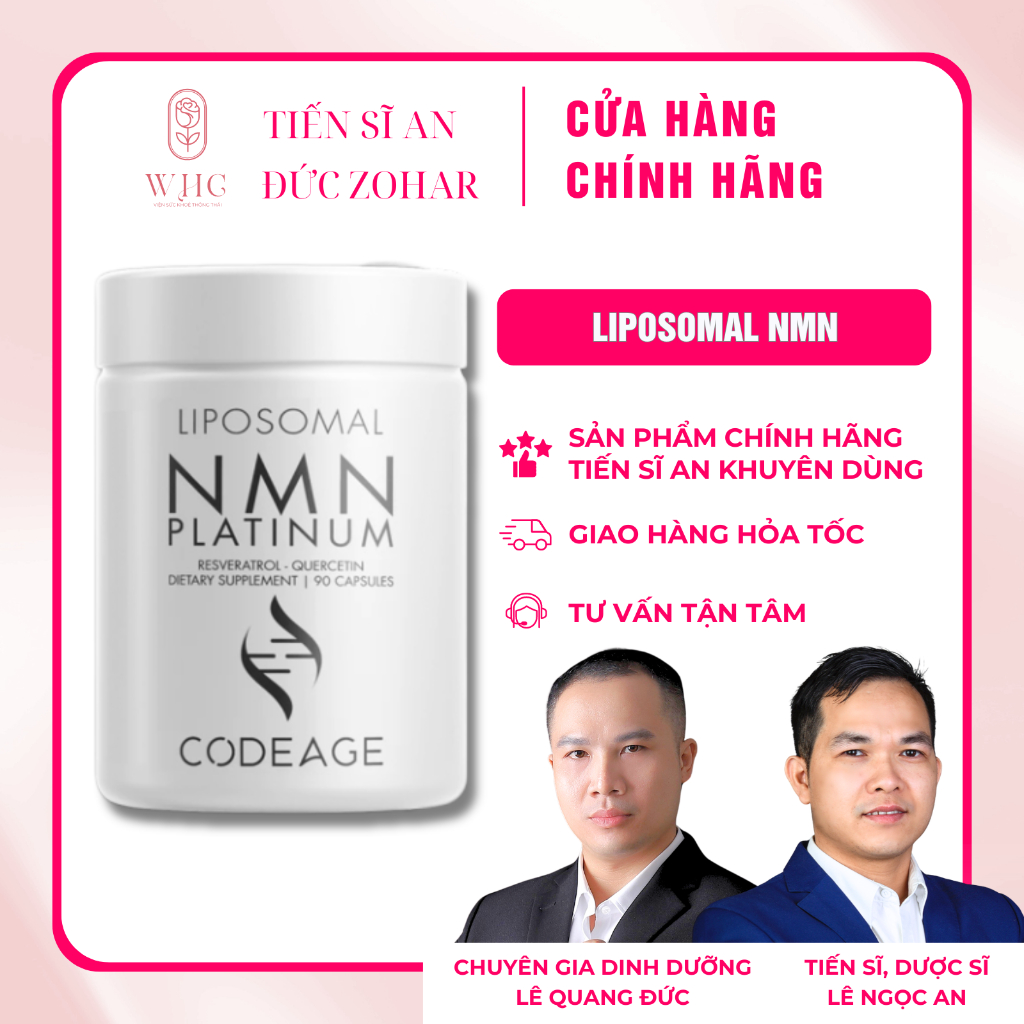 [CHÍNH HÃNG] NMN Liposomal CODEAGE, trẻ hóa làn da, đảo ngược lão hóa, kéo dài tuổi thọ, hộp 90 viên