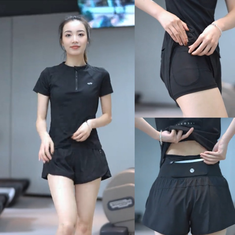 Bộ áo khóa quần túi khóa kéo tập gym yoga nữ chạy bộ, bộ đồ tập gym aerobic chất đẹp