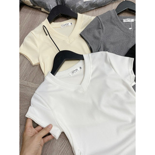 Sét 4 áo cổ tim rúm eo siêu hót VM269