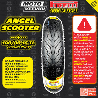 Vỏ lốp xe máy pirelli 100/80-16 tl angel scooter