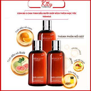 Combo 3 chai Xịt dưỡng tóc tinh dầu bưởi Vi Jully 150ml