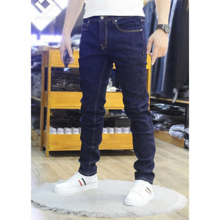 (Xưởng chuyên sỉ) quần jean nam trơn xanh đậm D05