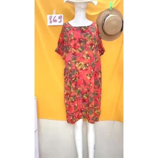 đầm sơmi hoạ tiết size lớn. S869