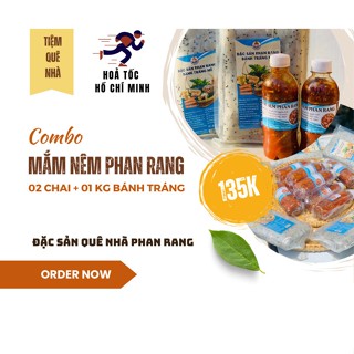  Combo 02 chai mắm cá cơm + 1kg bánh tráng - Đặc sản Phan Rang Ninh Thuận - Tiệm Quê Nhà Thóc 