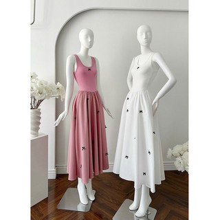 Đầm maxi dáng xoè đính nơ xinh xắn nữ tính