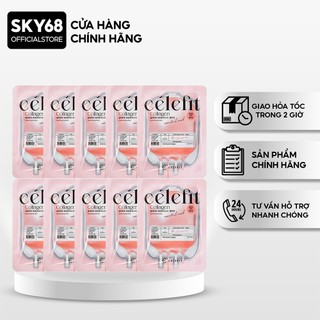 Combo 10 mặt nạ cấp ẩm, tăng độ đàn hồi cho da celefit essential mask 23gx10 - collagen