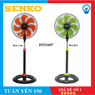 [HỎA TỐC 1H] Quạt Đứng Thân Sắt Nâng Cao Thấp 7 cánh Senko DTS1607 65W- Bảo Hành 2 Năm