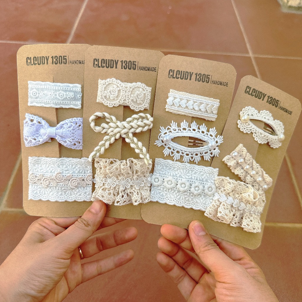 Set kẹp cho bé gái style Hàn made by Cloudy's mami