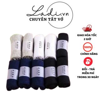 Tất Nam Nữ - Hộp 10 Đôi Tất Vớ Nam Nữ Unisex Cotton Khử Mùi Chống Hôi Chân Hàng xuất Nhật LADI 1550/1551