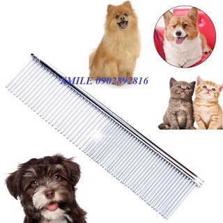 💥💥 Lược gỡ rối lông, chải lông chó mèo thú cưng bằng inox size 16x3 cm