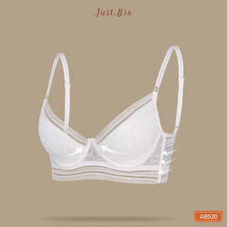Áo ngực nữ Just Bra có gọng mút mỏng nhẹ êm ái, chất liệu ren thêu quyến rũ AB520