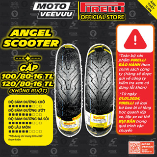 [MTVV] CẶP VỎ LỐP xe máy PIRELLI 100/80-16 & 120/80-16 TL Angel Scooter SH 125 150 350 Ý Shark<END>