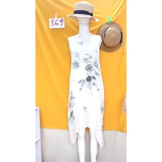 đầm xô xước vạt mullet. S869