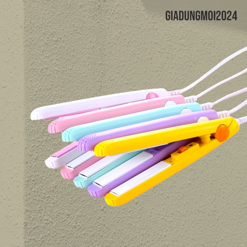 Máy Uốn Tóc Kiêm Duỗi Tóc Mini Sử Dụng Ion Âm Tiện Dụng - Giadungmoi98