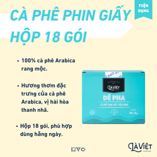 Cà phê phin giấy là việt hộp 18 gói