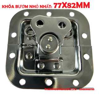 Khoá bướm âm nhỏ 77 x 82mm dùng tủ case, tủ âm thanh, tủ thiết bị, case loa, thùng đựng loa.